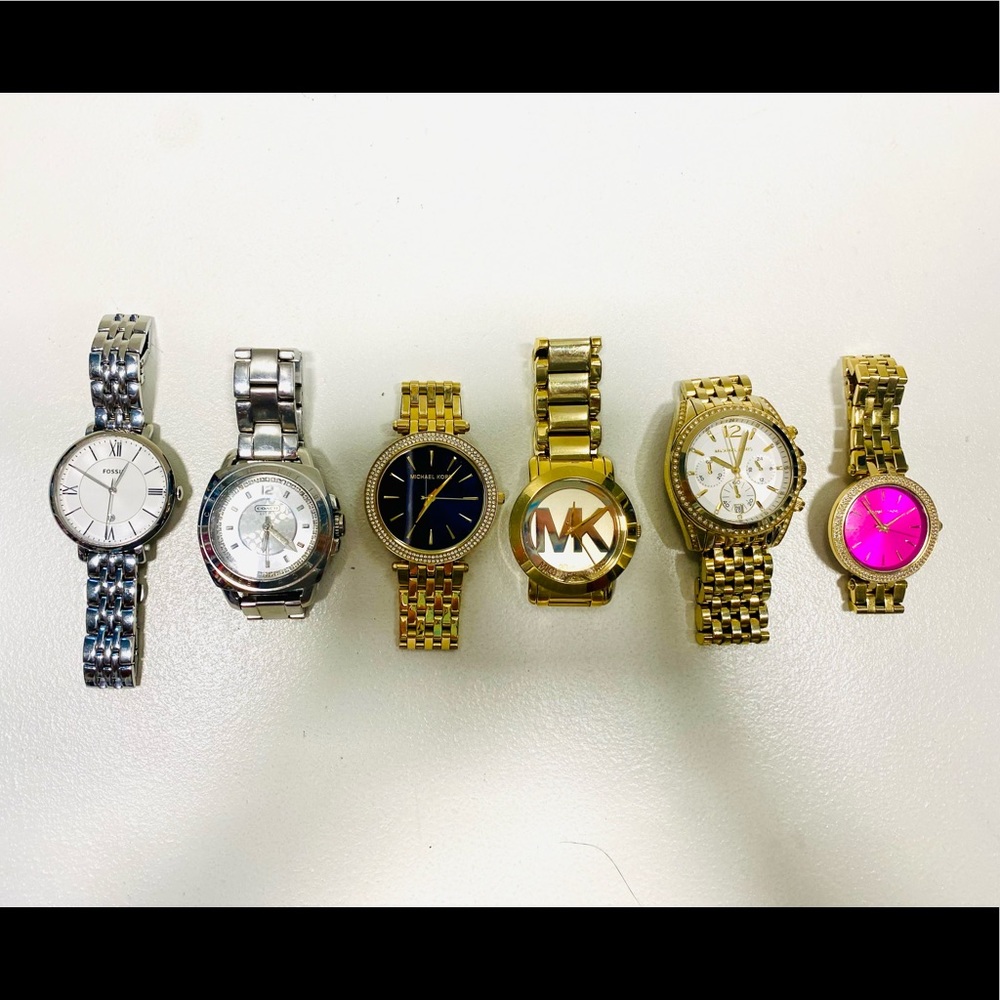 6 watch bundle. 4 Michael Kors, fossil and Coach